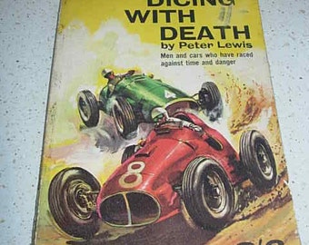 vintage 1st edition dicing with death, motoring book