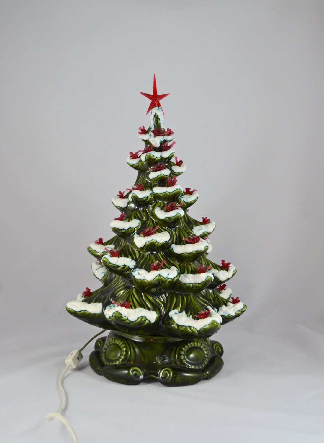 vintage musical ceramic christmas tree frosted branches with vintage musical ceramic christmas tree frosted branches with