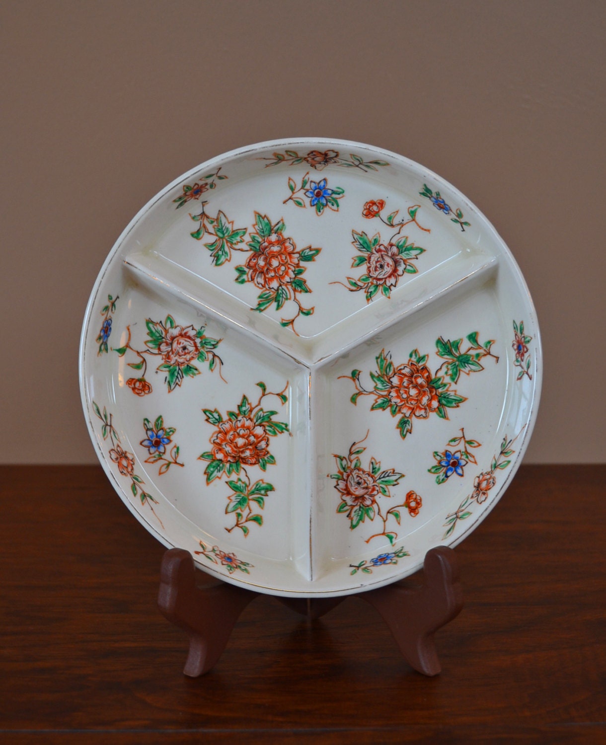 Vintage Made in Japan Ceramic Divided Jewelry Tray