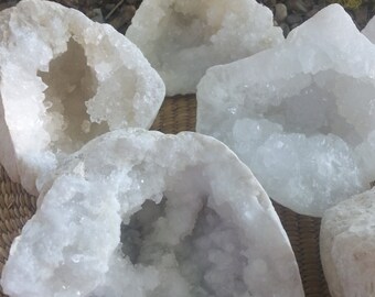 Geodes* Geode Pair* Quartz Crystal* Sliced Geode* Unique Gift* Rocks and Minerals* Metaphysical* Home Decor* Healing