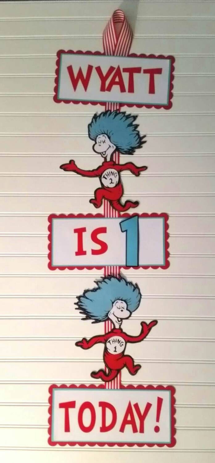 Dr. Seuss door sign dr. seuss party sign dr. by PaperedAffair