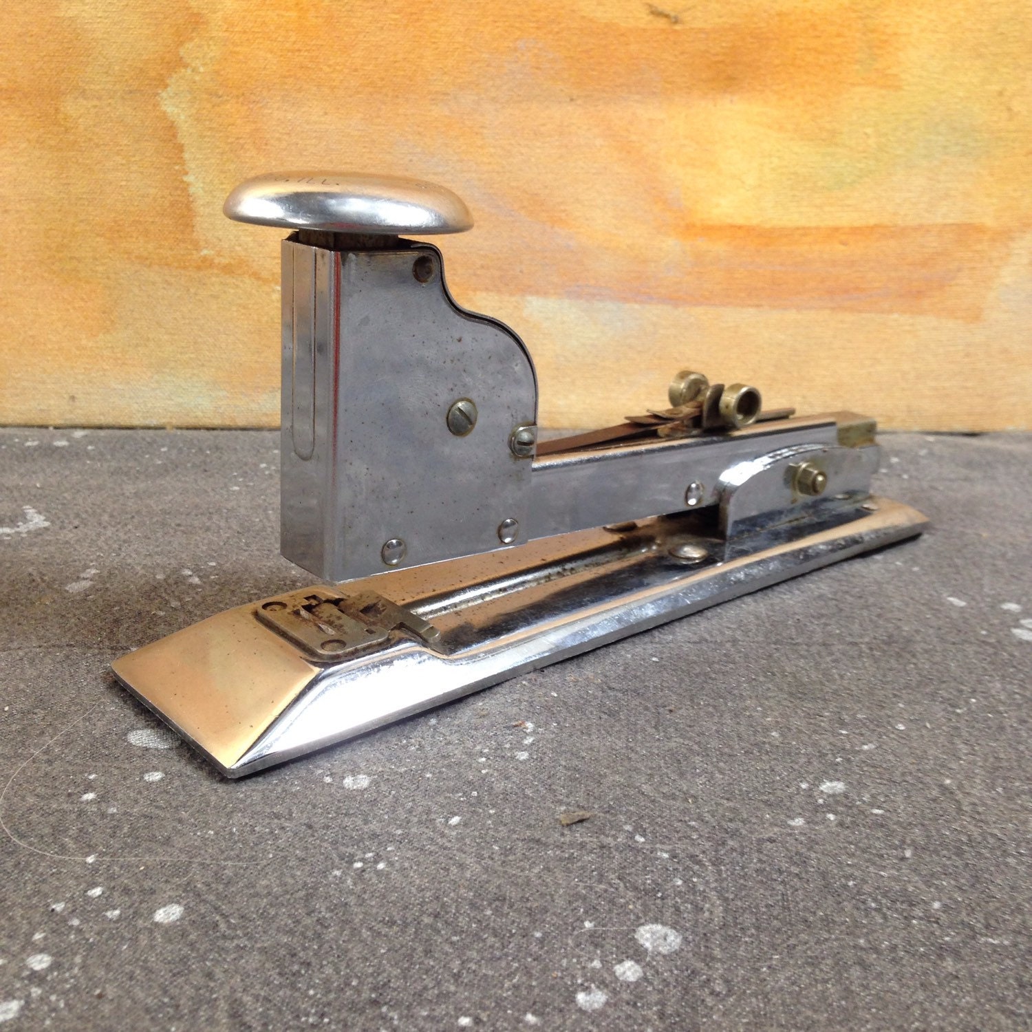 Ace Fastener Model 102 Vintage Stapler Mid Century Chrome Made
