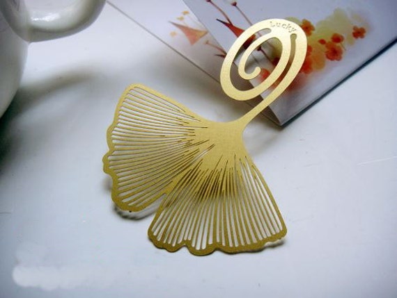 Bookmark ginkgo leaf metal gift souvenir book reading G8S6 Bookmark ginkgo leaf metal gift souvenir book reading G8S6
