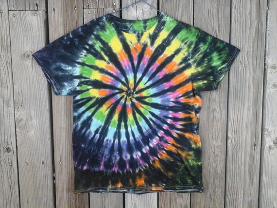 Tie-Dye Shirt Made to Order in Black Yellow Orange Pink