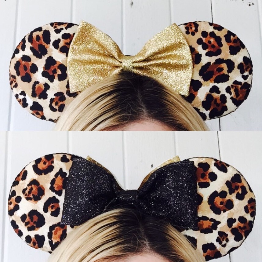 Leopard Print Mickey Ears Reversible Animal Kingdom Disney