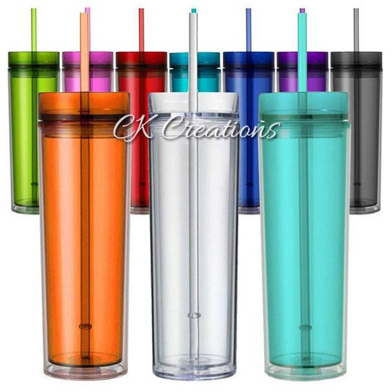 you decorate tumblers can Blank Colored Skinny by Acrylic Tumblers Double Wall