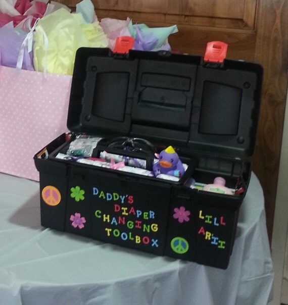 40 Piece Daddy Diaper Changing Toolbox by MandysHomeCreations