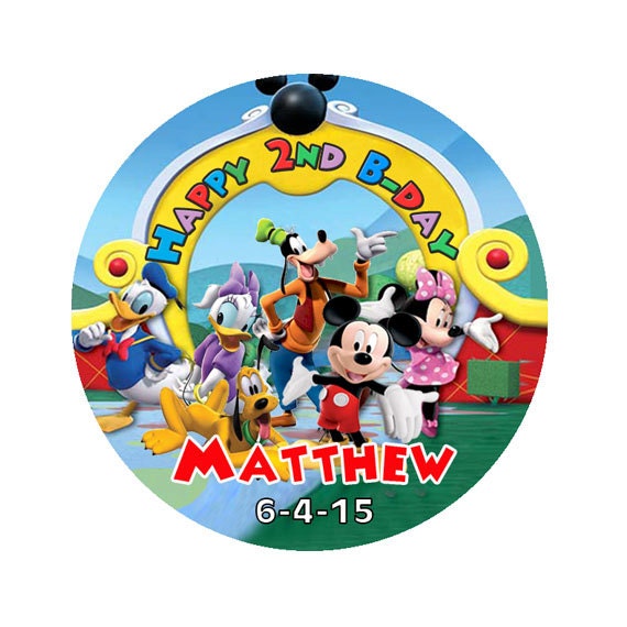 printable mickey mouse clubhouse round label sticker