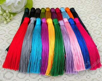 10pcs of 12cm Silk tassel pendant,Fringe Tassel for handbag or keychain,Chinese knot tassel accessories SALE NOW(20 colors)
