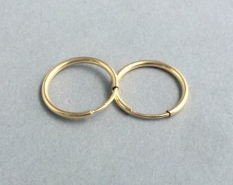 Small 14K gold filled hoops, Classic gold hoops, Everyday gold earrings, Dainty jewelery, Delicate hoop earrings, Minimalist hoop earrings