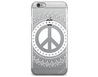 iPhone 8 Case Clear iPhone 8 Plus Case iPhone X Case iPhone 7 Plus case Clear iPhone 7 Case iPhone 6 Case Samsung S8 Case,Peace Mandala