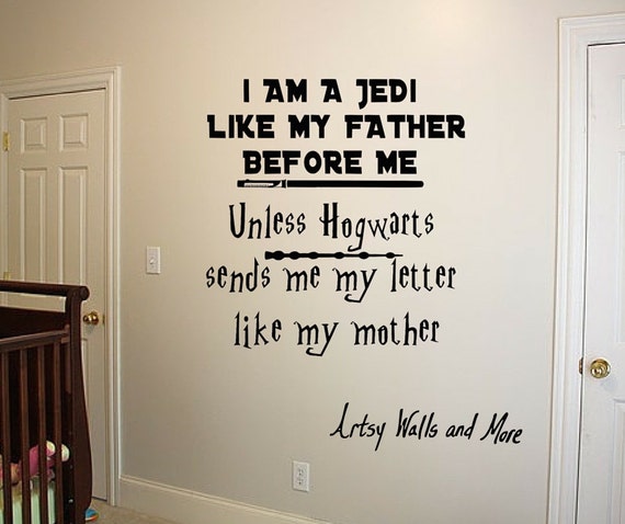 etsy wall decals nursery for I Father Jedi my Potter Wall Star am Harry like a vinyl Wars decal