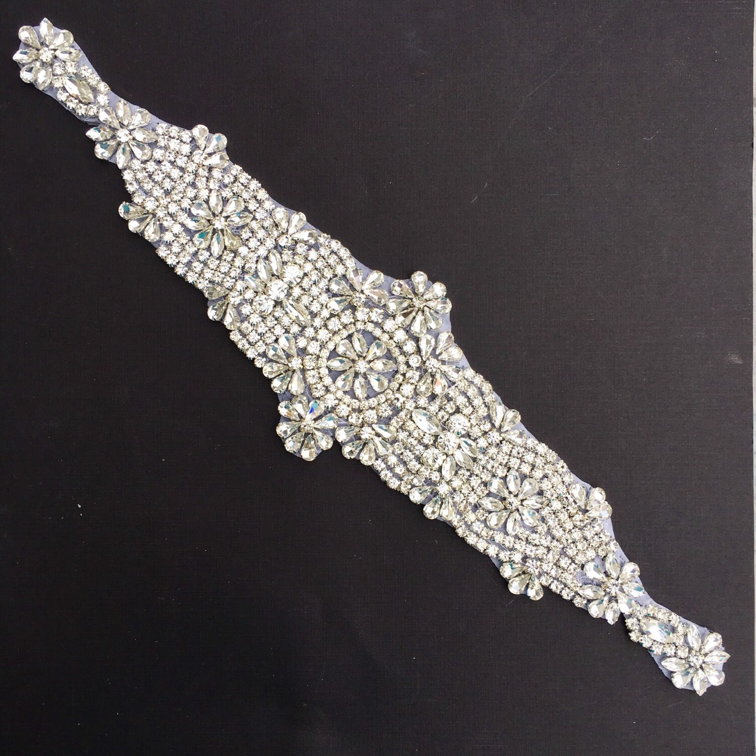 Crystal Rhinestone Applique Wholesale Bridal Trim Style