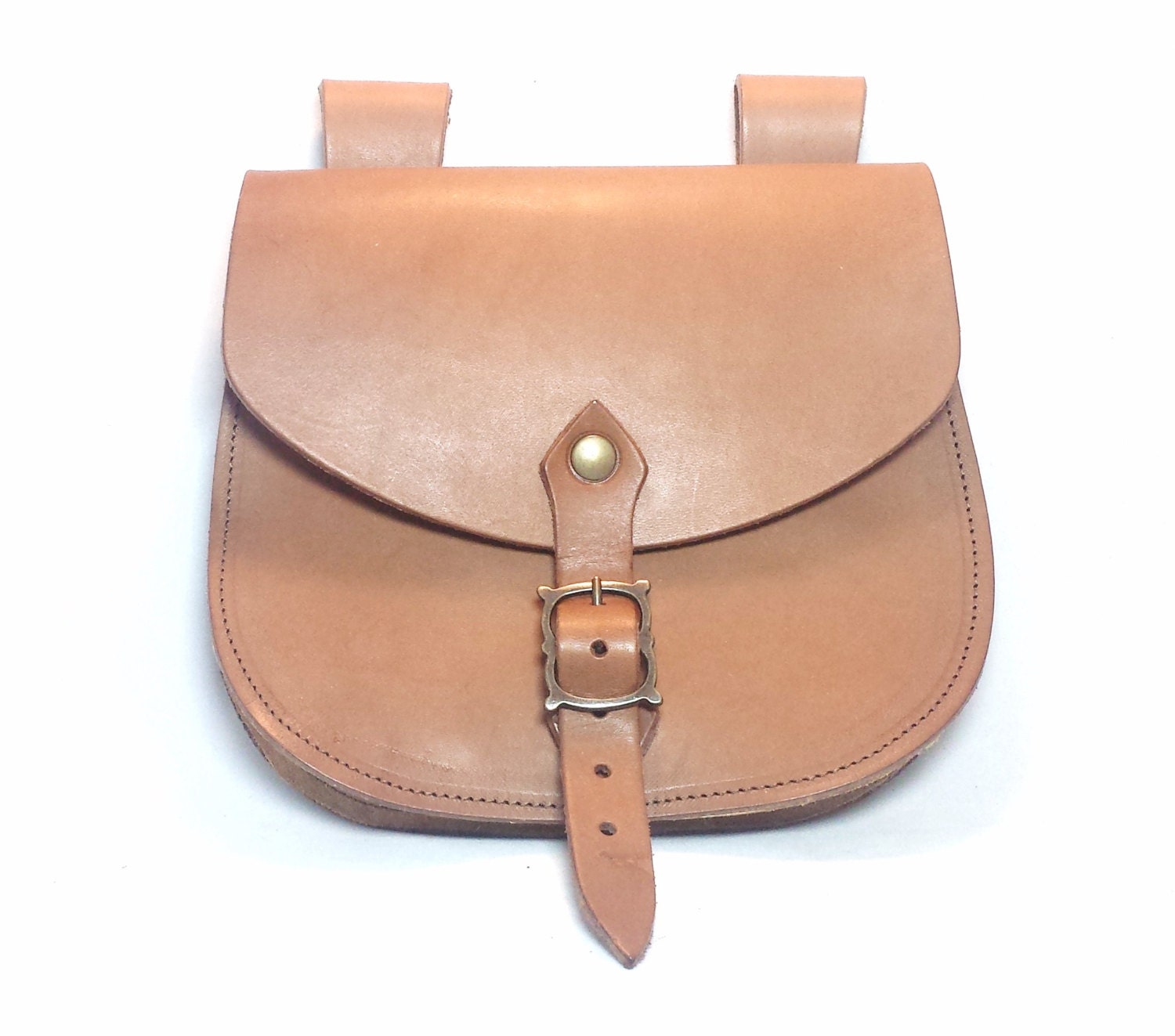 Medieval leather belt bag brown Premium quality by LeatherCraft4U