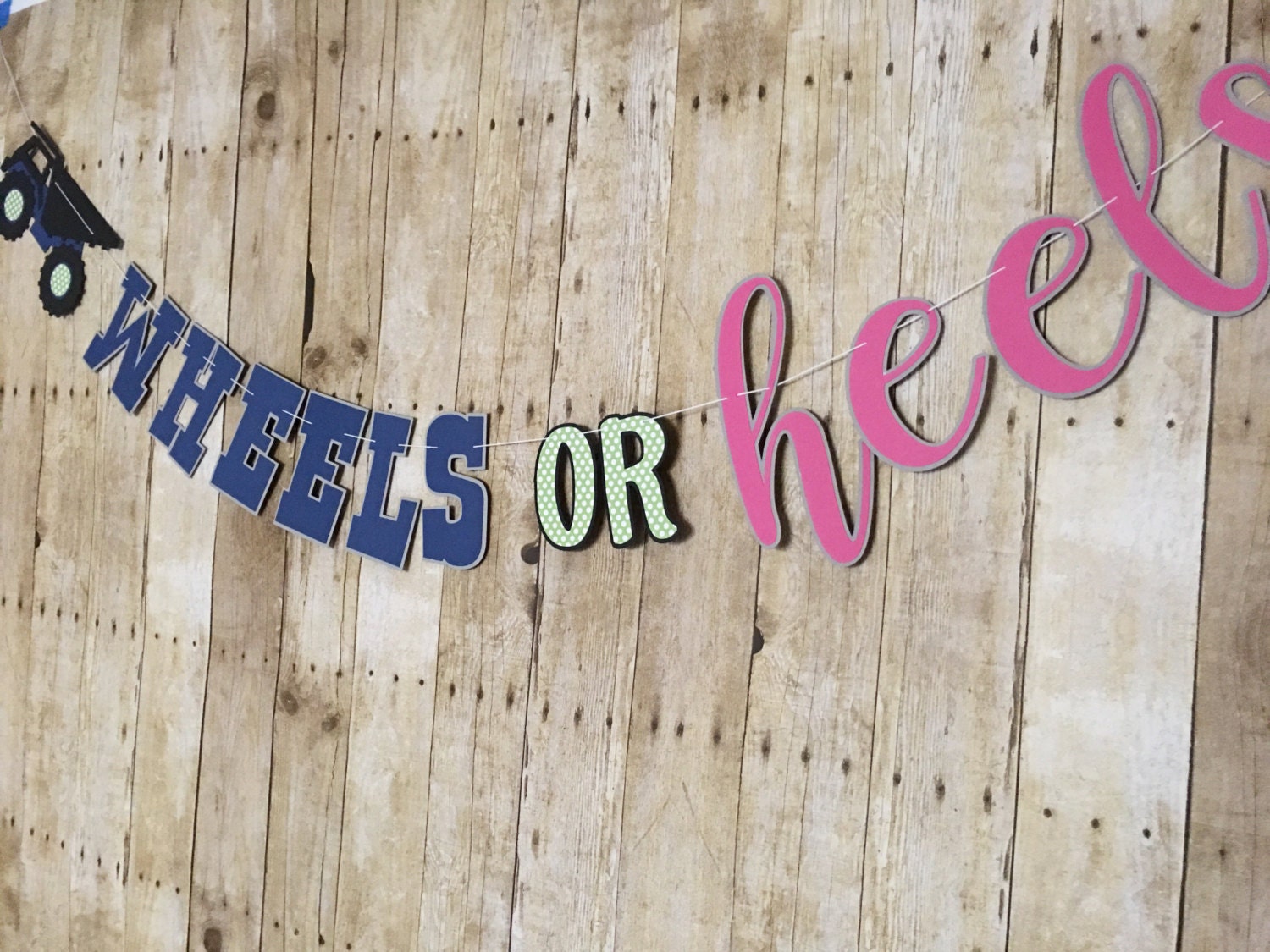 Wheels or Heels Gender Reveal Banner Gender reveal Boy Wheels or Heels Gender Reveal Banner Gender reveal Boy
