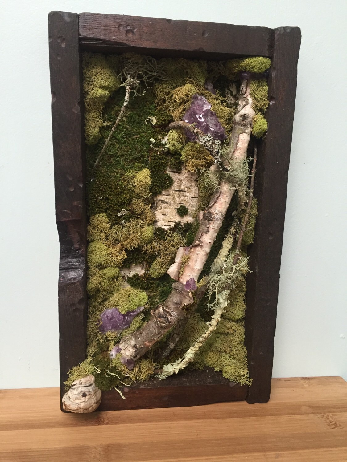 Moss Sculpture Wall Art / Amethyst