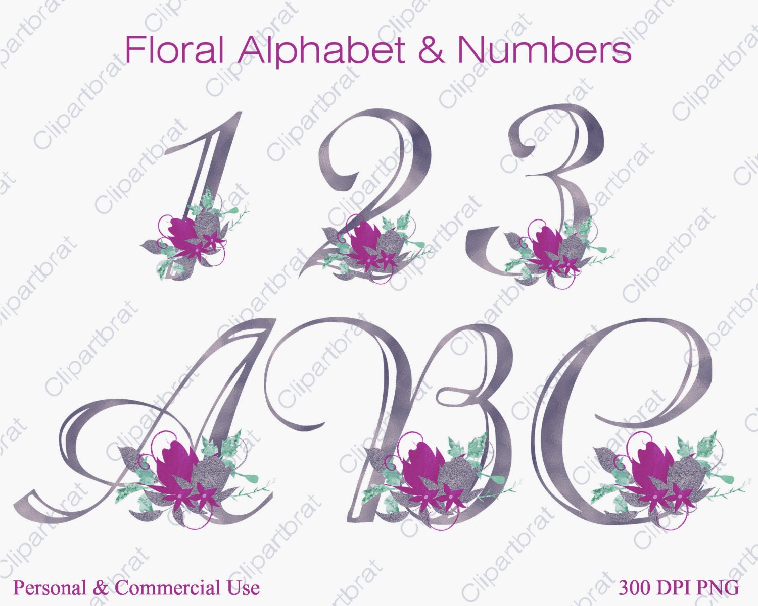 free flower alphabet clip art - photo #29