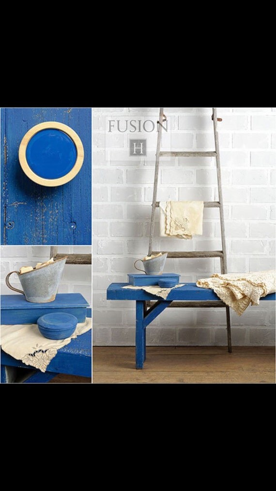 Fusion mineral paint in liberty blue color