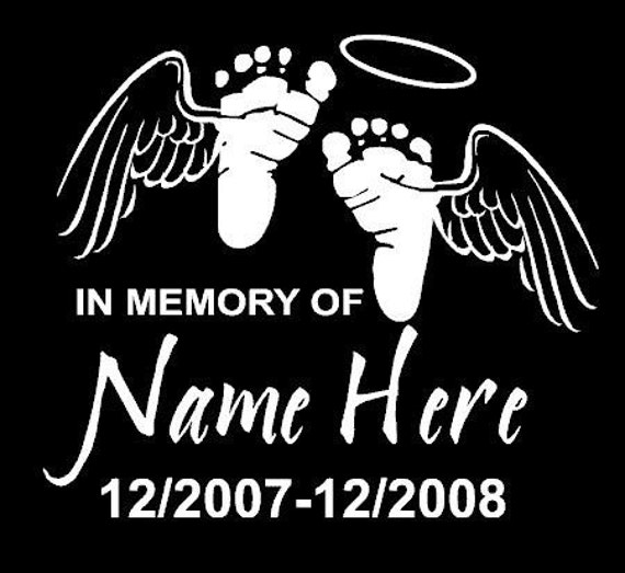 Download Baby In Memory Wings Computer Window Decal