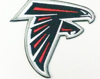 Atlanta Falcons Logo Iron On Patch 3 1/4" x 3 1/4" Football Logo Sewn On or Iron On Free Shipping