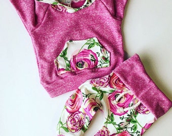 Baby girl outfit / baby clothes / floral / floral print / baby girl clothes / coming home outfit / toddler girl clothes / newborn baby girl