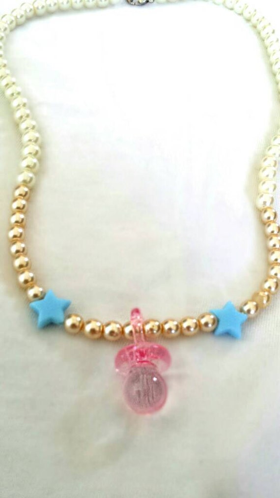 Baby pink dummy necklace by TrippyKittyCreations on Etsy