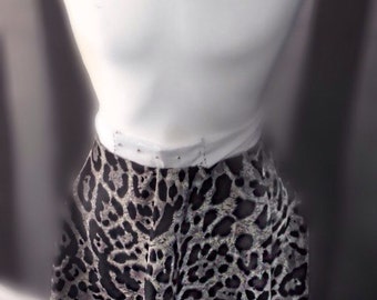 Leopard Print Skirt Custom Size/ Custom Leopard Print Colour