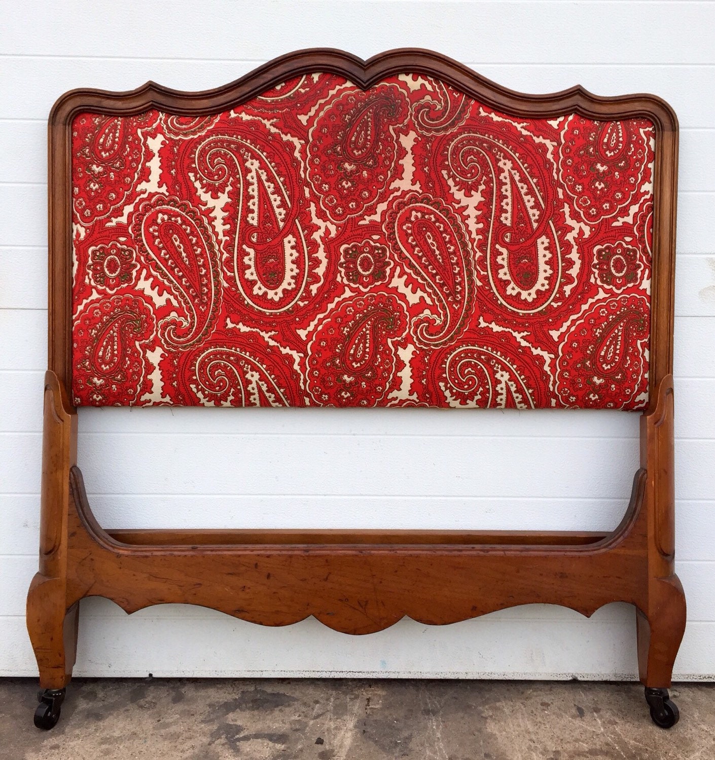 French Provincial Upholstered Twin Bed