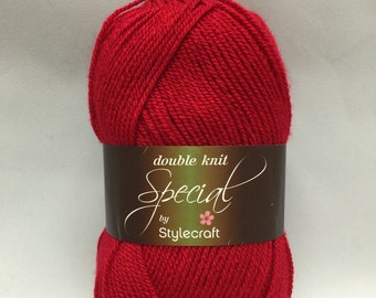 Lipstick, Stylecraft Special DK Yarn, 1246, DK Yarn, red yarn, Christmas red