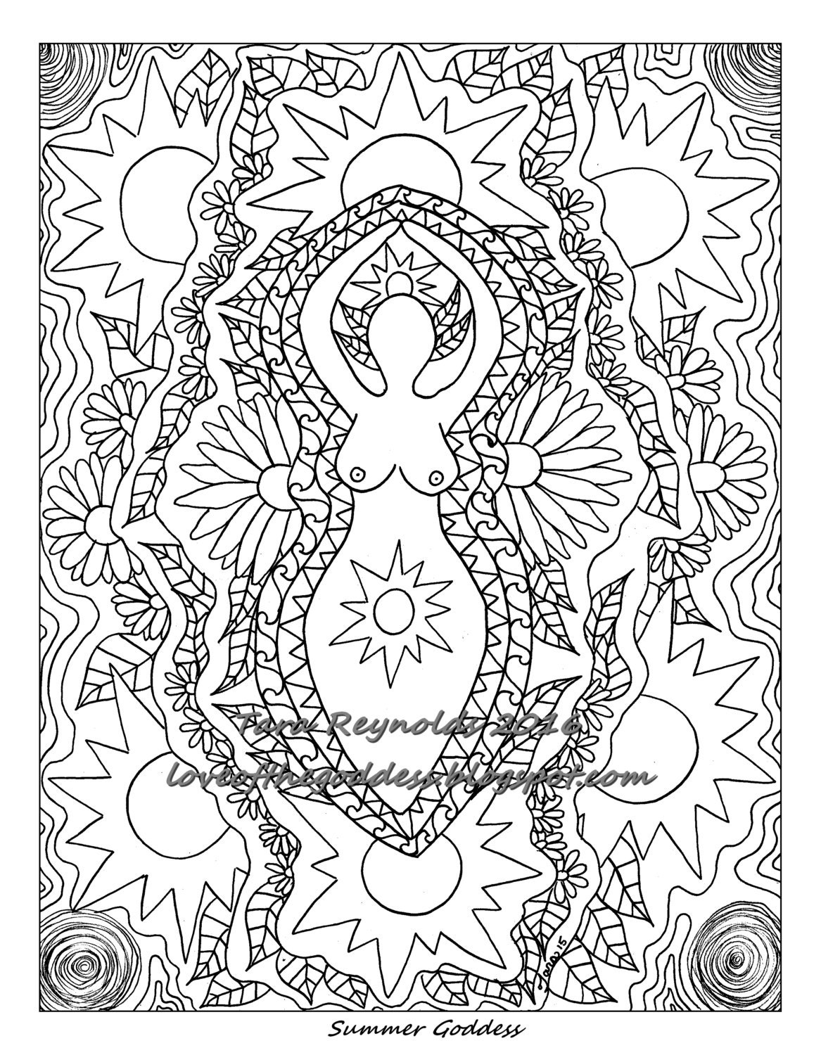 Printable Coloring Page Coloring Pages Summer Solstice