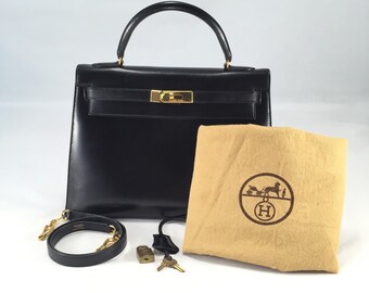 hermes kelly 32 black bag