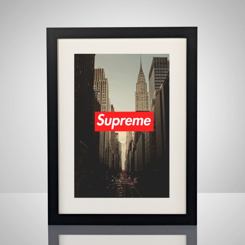 Supreme New York Box Logo 11x17 Poster Print Wall by