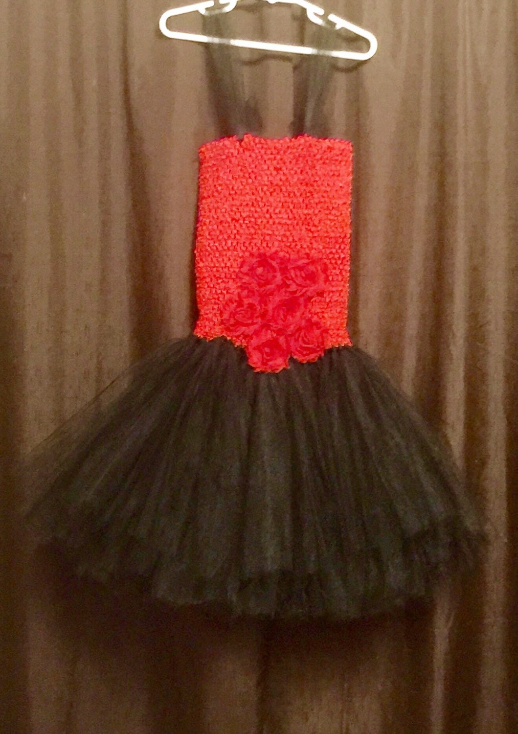 Red and Black Lined Tutu Dress by DesignsByLStewart on Etsy