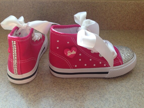 Converse style barbie pink toddler high tops