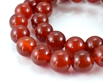 New Carnelian Gemstone Round Beads 6mm, 8mm, 10mm and 18mm loose Beads birthstone natural Beads for jewelry making
