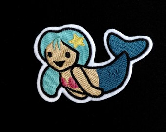 Mermaid at Heart Embroidered Iron-on Patch
