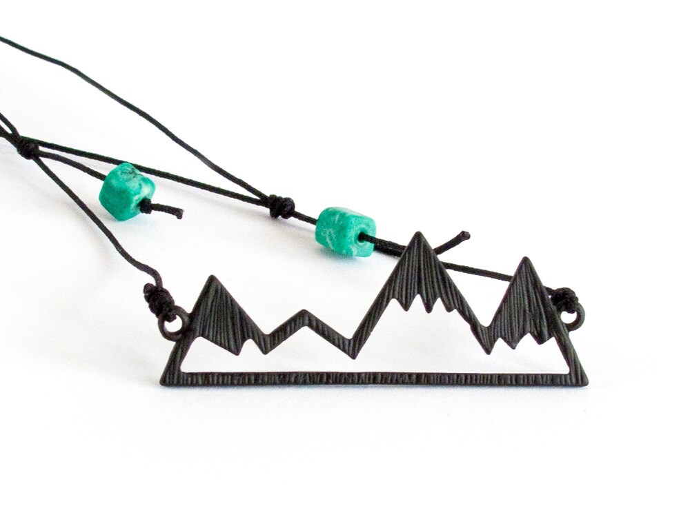 Mountain Necklace. Mountain Pendant. Rock Climbing Gifts. Rock Climbing