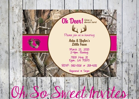 Camo Invitations Baby 5