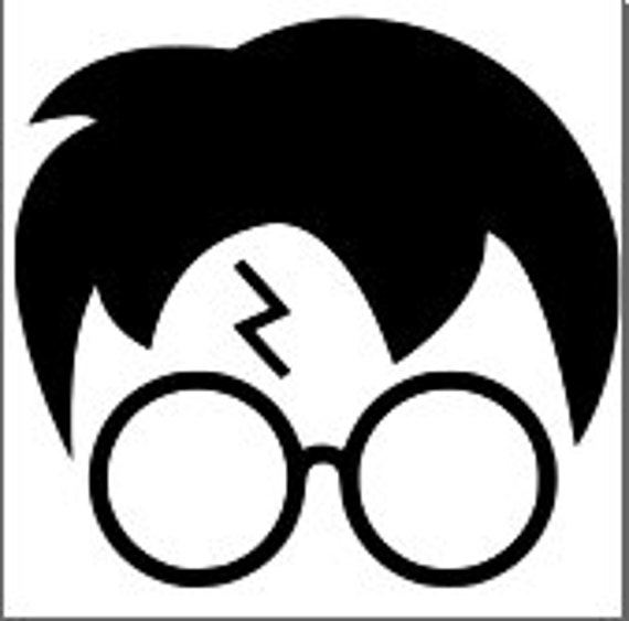 SVG Harry potter face outline cut file Harry by creative0803