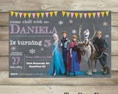 Frozen birthday invitation,Frozen invite, card ,Frozen party printable,Frozen Birthday Invitation, first birthday, 1st birthday invitation