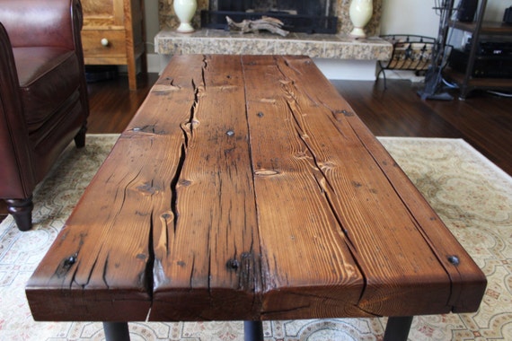 Stunning Reclaimed Barn Wood Coffee Table