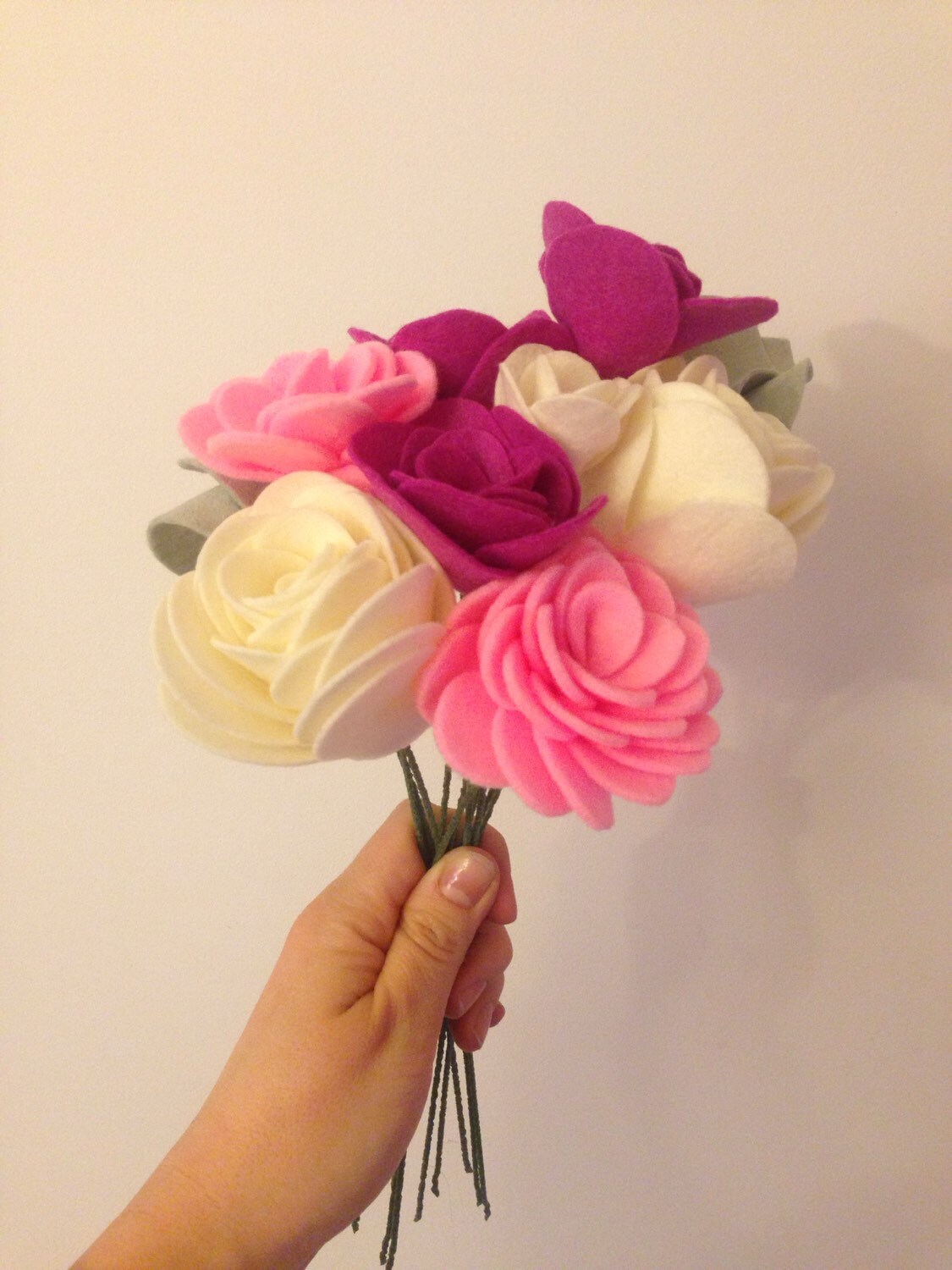 Felt flower bouquet by FSFlowerStudio on Etsy