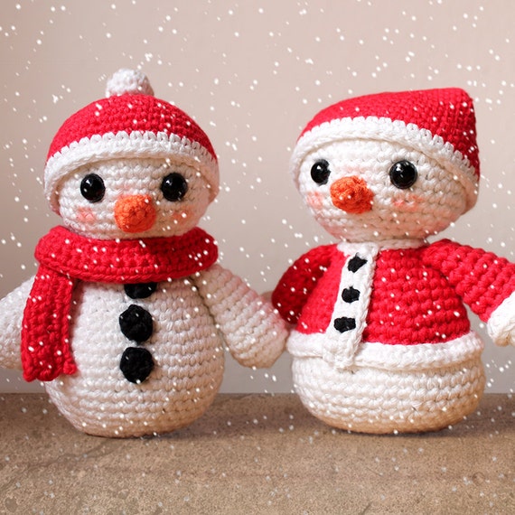 Snowmen - Christmas Patterns. Amigurumi Pattern PDF.