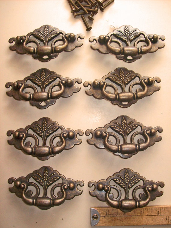 10 Vintage Drawer Pulls by Keeler Brass by VintageStudioArt