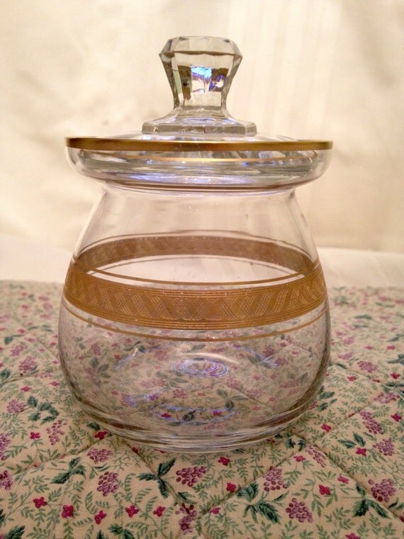 Pretty Vintage Glass Jelly Jar