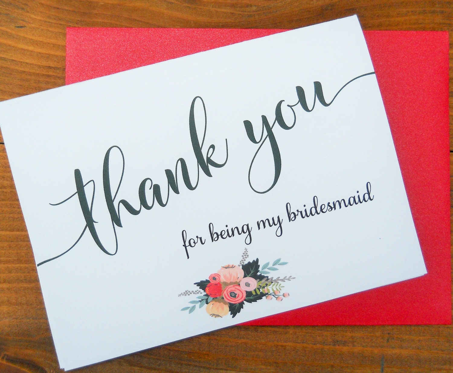 thank you for being my bridesmaid card