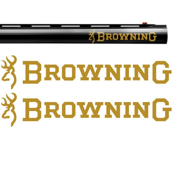 2x Browning Vinyl Decal Sticker for Shotgun Gun Case Gun Safe