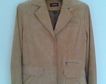 Tan Suede Blazer Jacket