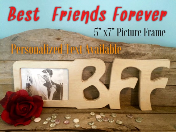 Items Similar To Best Friends Forever Picture Frame For 5x7 Bff Wood Picture Frame Custom 