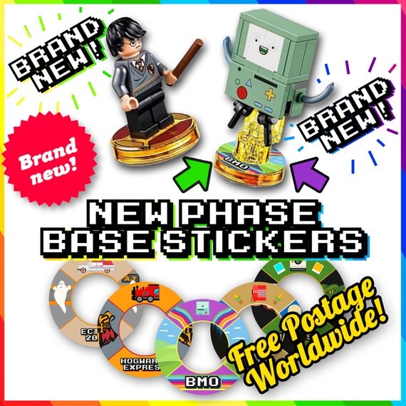 YEAR 2 Lego Dimensions Base Stickers 18 more designs to